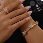 ست دستبند و انگشتر پروانه 💎فروشگاه زیورآلات بیوتی