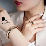 دستبند و انگشتر ژوپینگ طرح طلا با تخفیف💎زیورآلات بیوتی