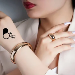 دستبند و انگشتر ژوپینگ طرح طلا با تخفیف💎زیورآلات بیوتی