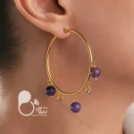 سرویس قلب اماتیست (سنگ طبیعی)💎 زیورآلات بیوتی