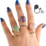 انگشتر زمردی (سنگ طبیعی)💎 زیورآلات بیوتی