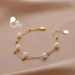 خرید دستبند مرواریدی کپی طلا از سایت بیوتی