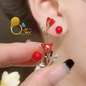 گوشواره گل لاله تابستونی ترک💎فروشگاه زیورآلات بیوتی