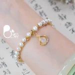 دستبند لیلا دو لاین مرواریدی💎زیورآلات بیوتی