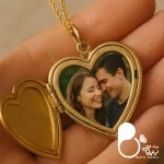 گردنبند قاب عکس قلبی 💎فروشگاه زیورآلات بیوتی گردنبند لاکت عشق قلبی