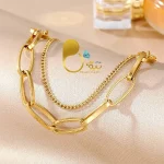 دستبند کایلی دو لاین💎فروشگاه زیورآلات بیوتی