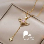 قیمت و خرید گردنبند عشق طرح بال فرشته کپی طلا