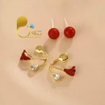 گوشواره گل لاله تابستونی ترک💎فروشگاه زیورآلات بیوتی