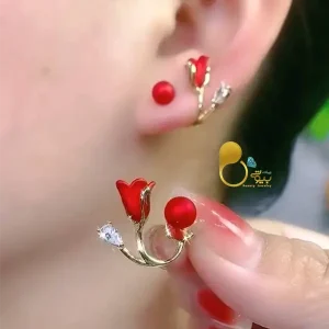 گوشواره گل لاله تابستونی ترک💎فروشگاه زیورآلات بیوتی