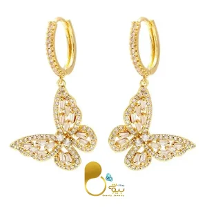 قیمت و خرید گوشواره پروانه باگت خاص 💎فروشگاه زیورآلات بیوتی