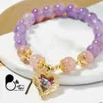 دستبند قلب هفت رنگ اتریشی 💎فروشگاه زیورآلات بیوتی
