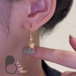 گوشواره ستاره ای ژوپینگ💎فروشگاه زیورآلات بیوتی