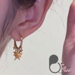 گوشواره ستاره ای ژوپینگ💎فروشگاه زیورآلات بیوتی
