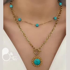 سرویس فیروزه ای اماراتی با تخفیف💎فروشگاه زیورآلات بیوتی