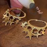 گوشواره ستاره ای ژوپینگ💎فروشگاه زیورآلات بیوتی