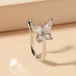 پیرسینگ طرح گل 💎فروشگاه زیورآلات بیوتی