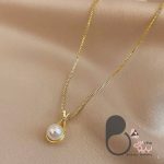 گردنبند اشک ماه مرواریدی 💎فروشگاه زیورآلات بیوتی