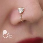 پیرسینگ طرح قلب 💎فروشگاه زیورآلات بیوتی
