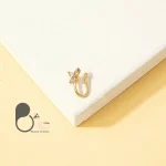 پیرسینگ طرح گل 💎فروشگاه زیورآلات بیوتی