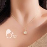 گردنبند اشک ماه مرواریدی 💎فروشگاه زیورآلات بیوتی