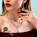 ست حصیری نقره ای با تخفیف💎فروشگاه زیورآلات بیوتی