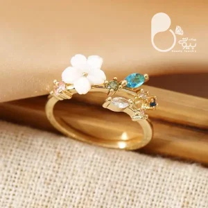 انگشتر گل صدفی ترک💎فروشگاه زیورآلات بیوتی