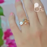 انگشتر گل صدفی ترک💎فروشگاه زیورآلات بیوتی