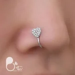 پیرسینگ طرح قلب 💎فروشگاه زیورآلات بیوتی