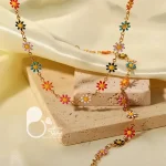 ست بابونه رنگی 💎فروشگاه زیورآلات بیوتی