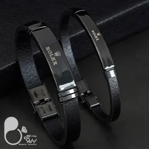ست دستبند چرمی استیل زنانه مردانه با تخفیف بلک فرایدی💎بیوتی