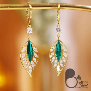 گوشواره برگ بهاری 💎فروشگاه زیورآلات بیوتی
