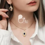 نیم‌ست نگین اتریشی با تخفیف💎زیورآلات بیوتی