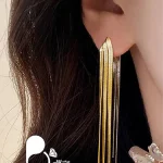 گوشواره آبشاری موج💎فروشگاه زیورآلات بیوتی