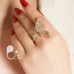 انگشتر پروانه کریستالی💎 زیورآلات بیوتی