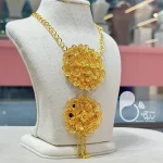 گردنبند دو‌گل طرح طلا بحرینی