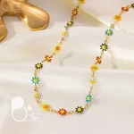 ست بابونه رنگی 💎فروشگاه زیورآلات بیوتی