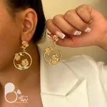گوشواره گل رز💎فروشگاه زیورآلات بیوتی