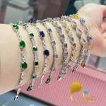 دستبند اتریشی رنگی با تخفیف 💎فروشگاه زیورآلات بیوتی