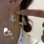 گوشواره پروانه عشق ترک💎فروشگاه زیورآلات بیوتی