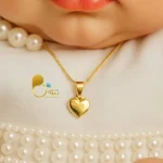 قیمت و خرید گردنبند قلب بچگانه استیل آبکاری طلا (وارداتی ترکیه)💎بیوتی خرید گردنبند قلب بچه گانه استیل خرید گردنبند قلب کودکانه رنگ ثابت خرید گردنبند بچه گانه قلب کپی طلا