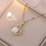 گردنبند مروارید مولتی کالر💎فروشگاه زیورآلات بیوتی