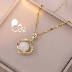 گردنبند مروارید مولتی کالر💎فروشگاه زیورآلات بیوتی