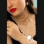 ست کامل پروانه استیل آبکاری طلا با تخفیف شگفت انگیز💎 بیوتی قیمت و خرید ست پروانه رنگ ثابت کپی طلا با تخفیف