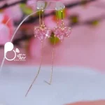 گردنبند و گوشواره قلب صورتی💎 زیورآلات بیوتی