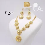نیم‌ست با انگشتر طرح طلا با تخفیف💎زیورآلات بیوتی