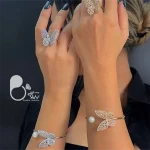 ست دستبند و انگشتر پروانه💎 زیورآلات بیوتی