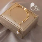 دستبند گندمی مرواریدی 💎زیورآلات بیوتی
