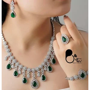 سرویس جواهری زمردی 💎فروشگاه زیورآلات بیوتی