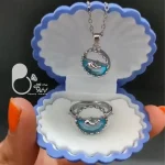 گردنبند دریا و انگشتر دریا💎زیورآلات بیوتی