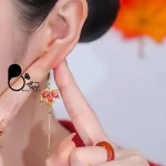 گوشواره برگ پاییزی 💎فروشگاه زیورآلات بیوتی